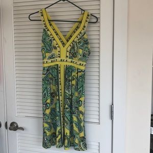 INC Yellow/Green Paisley dress
